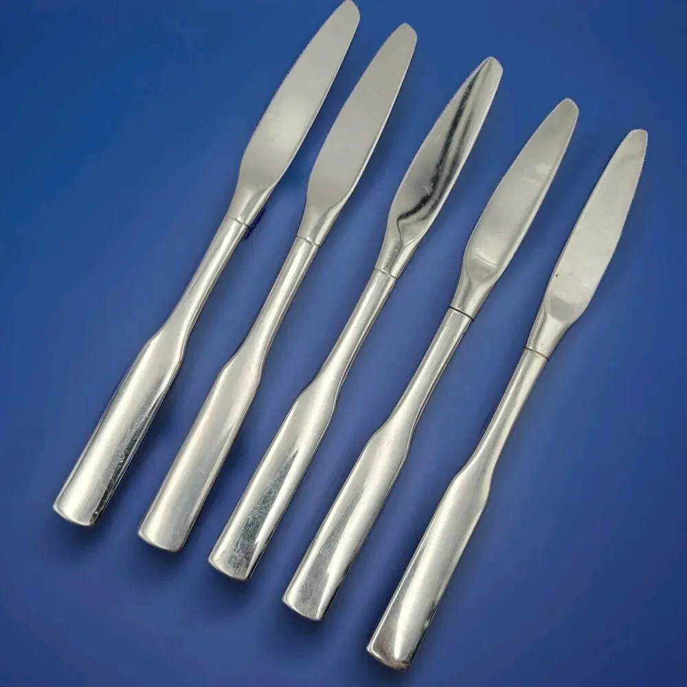 Oneida Antares Flatware Stainless Set 6 Pcs Dinner Knives Discontinued Vintage